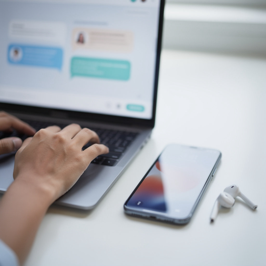 Hey Bilingual AI intuitive interface showing seamless bilingual conversation workflow