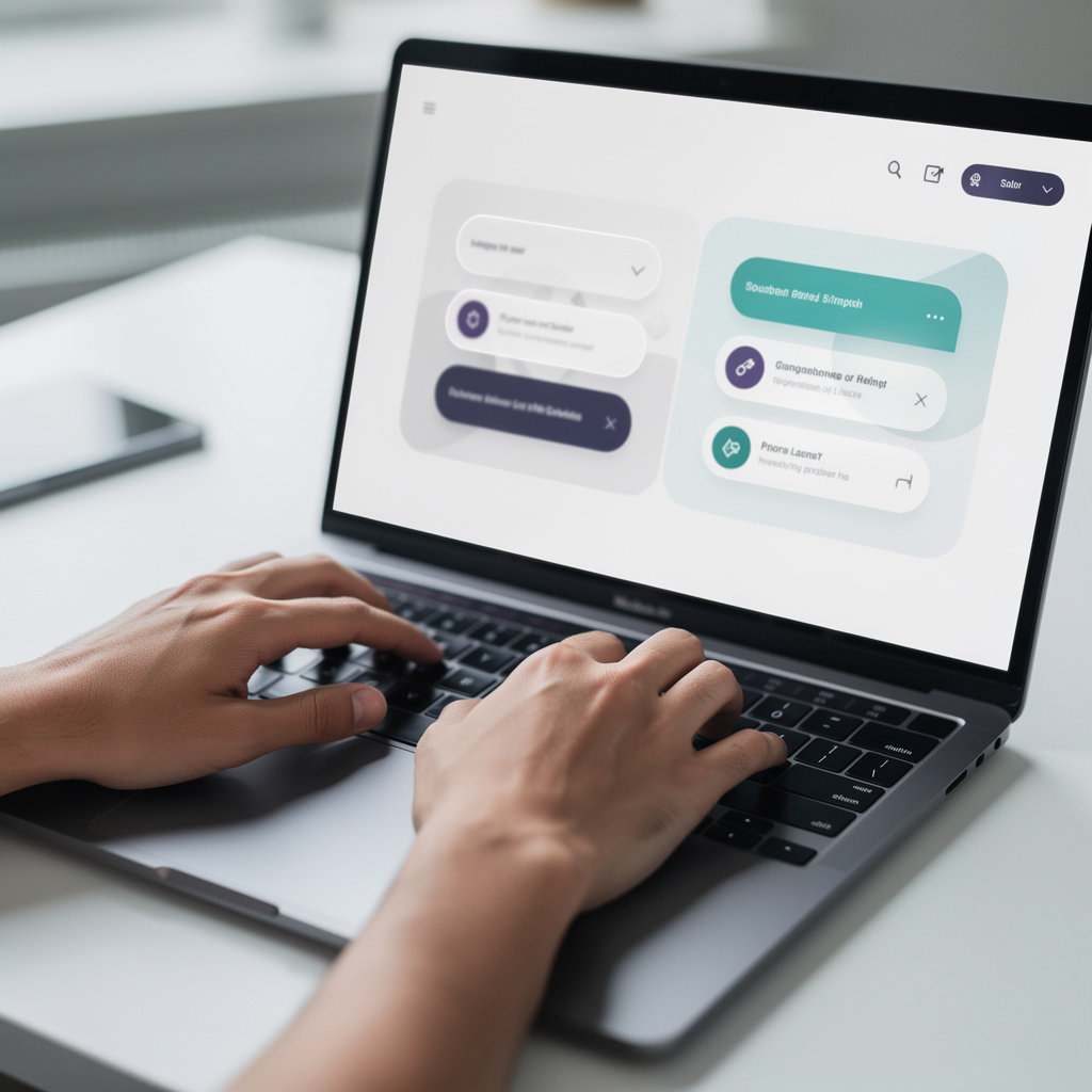 Hey Bilingual AI clean modern interface design for multilingual users
